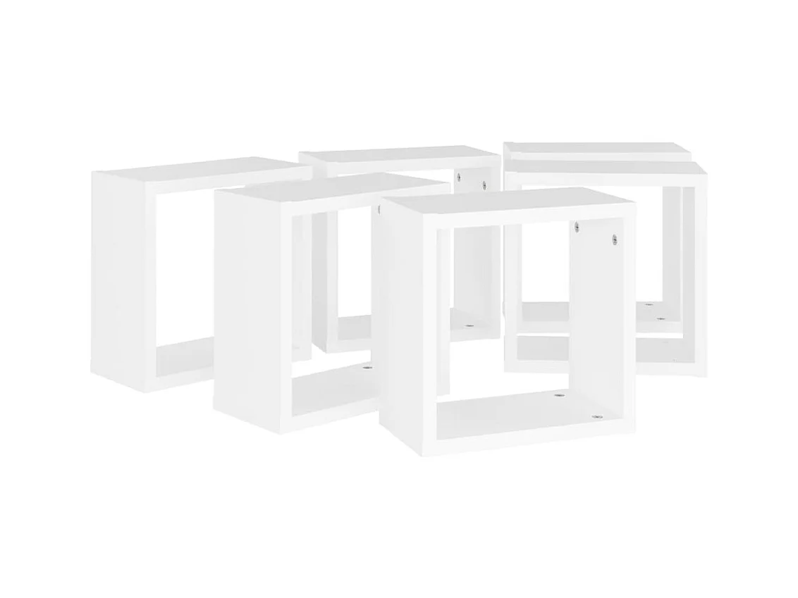 Étagères cube murales 6 pcs blanc 30x15x30 cm