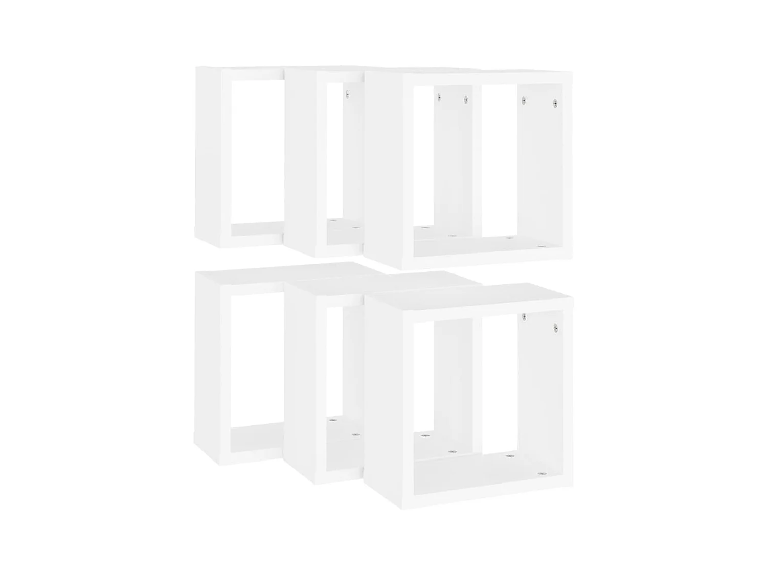 Étagères cube murales 6 pcs blanc 30x15x30 cm