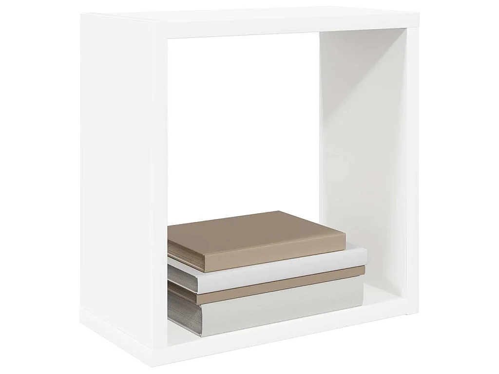 Étagères cube murales 6 pcs blanc 30x15x30 cm