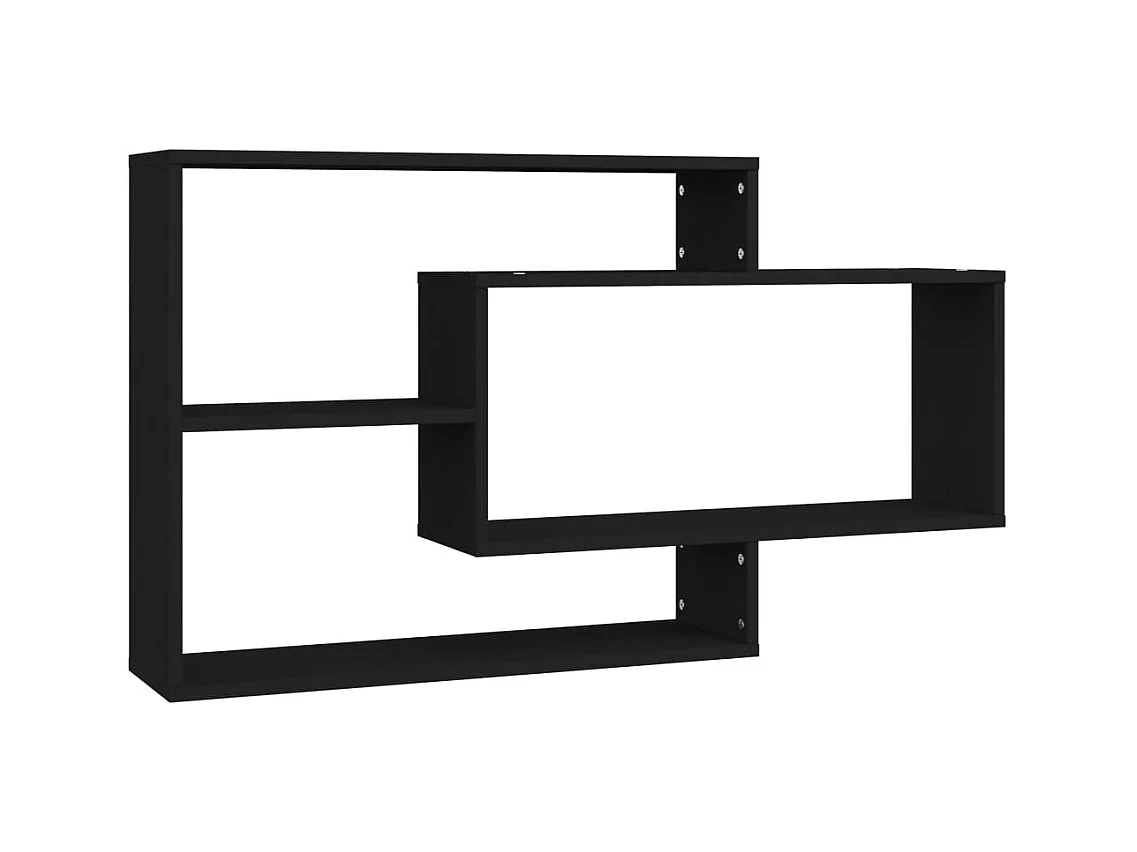 Étagères murales noir 104x20x58,5 cm Bois d'ingénierie