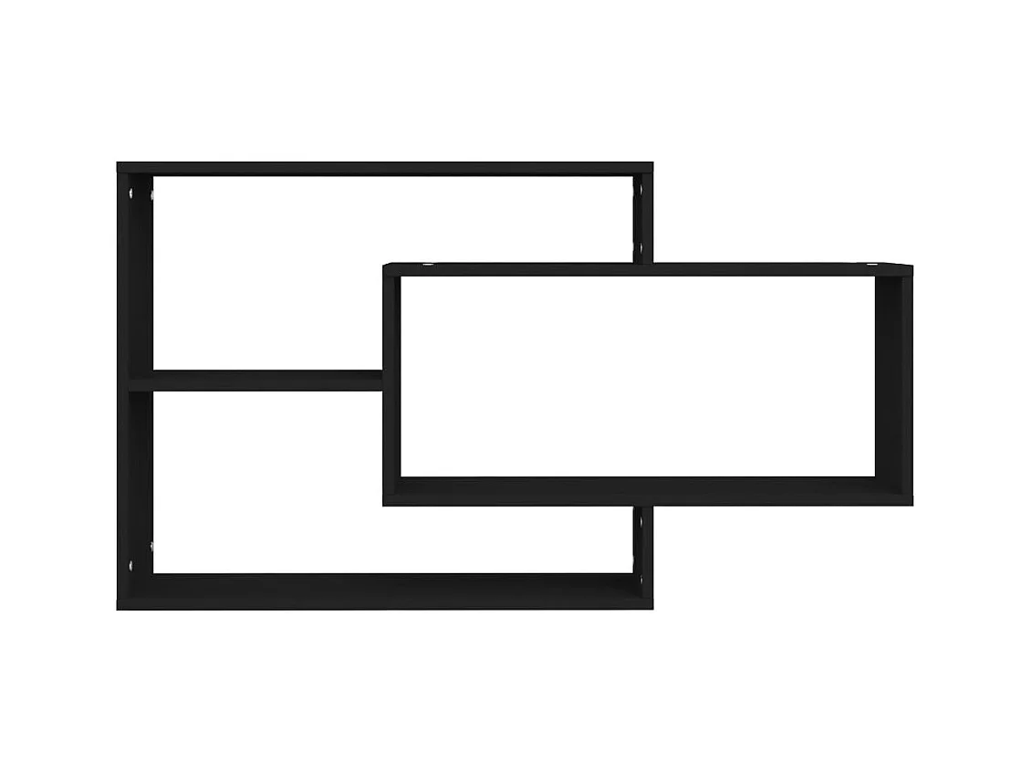 Étagères murales noir 104x20x58,5 cm Bois d'ingénierie