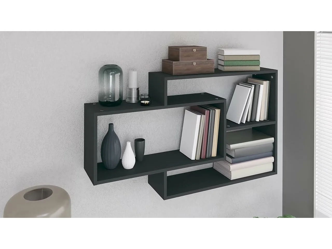 Wandschappen 104x20x58,5 cm bewerkt hout zwart