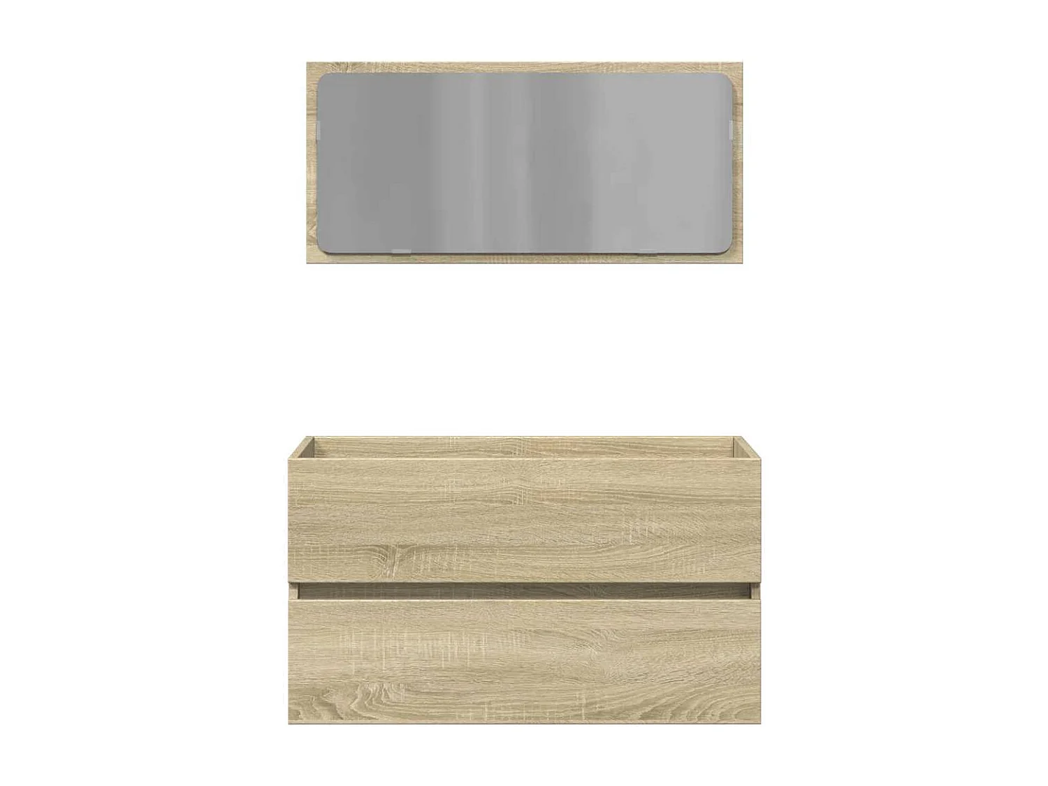 Armário de casa de banho com espelho 80x38,5x45 cm cor sonoma