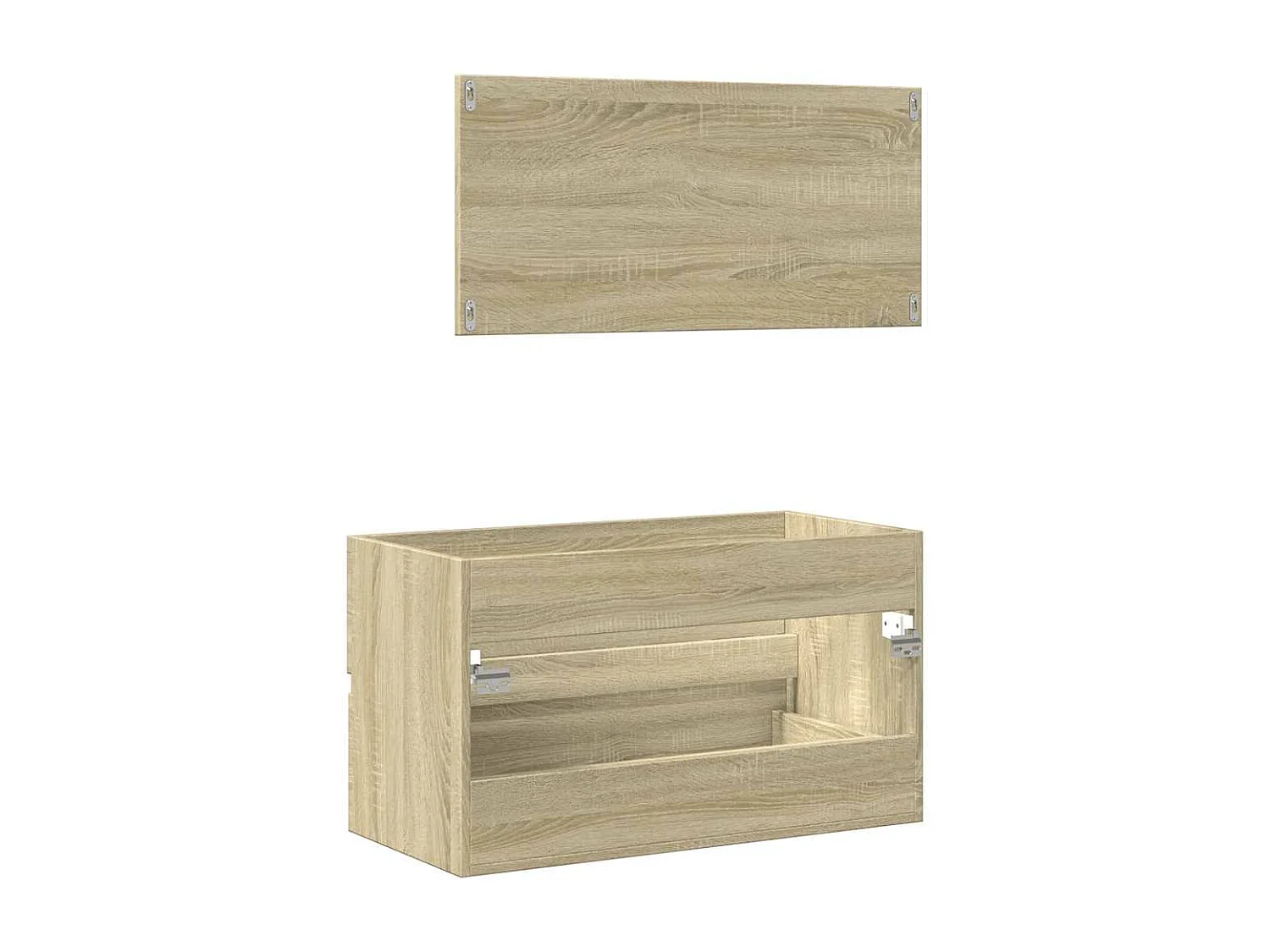 Armário de casa de banho com espelho 80x38,5x45 cm cor sonoma