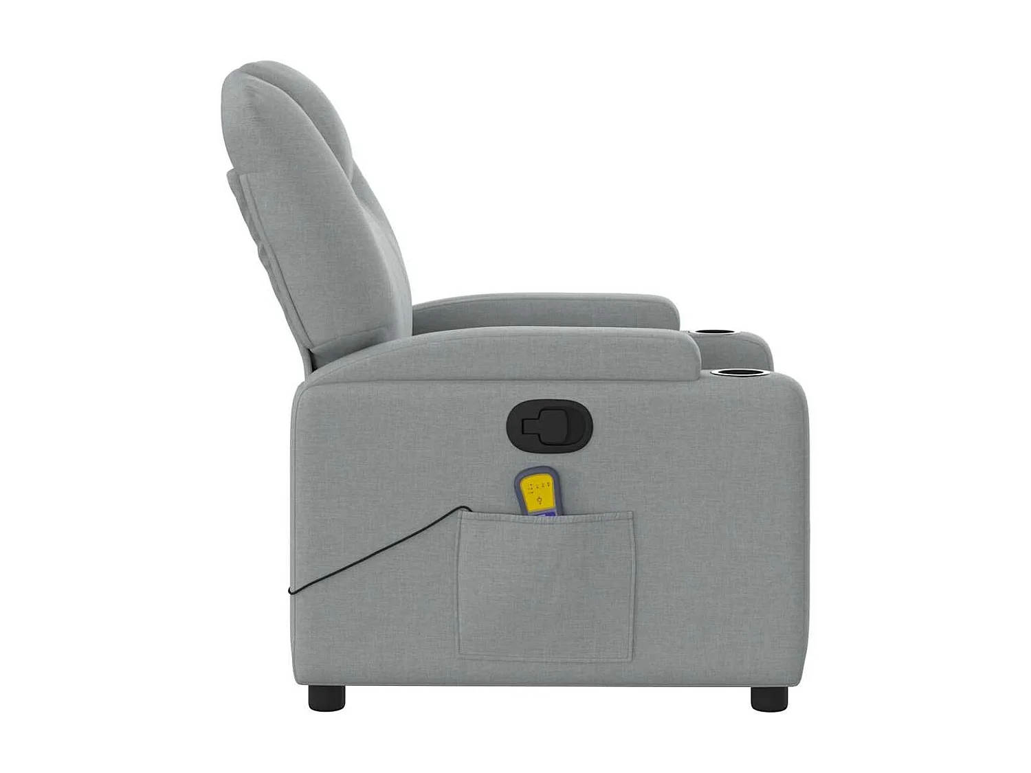 Fauteuil de massage inclinable Gris clair Tissu