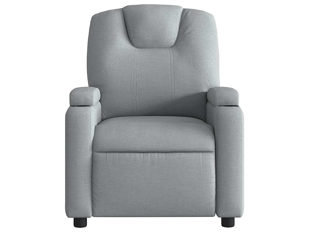 Fauteuil de massage inclinable Gris clair Tissu