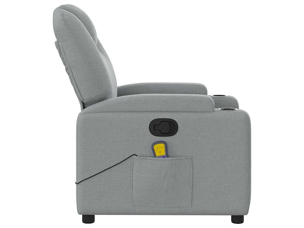 Fauteuil de massage inclinable Gris clair Tissu