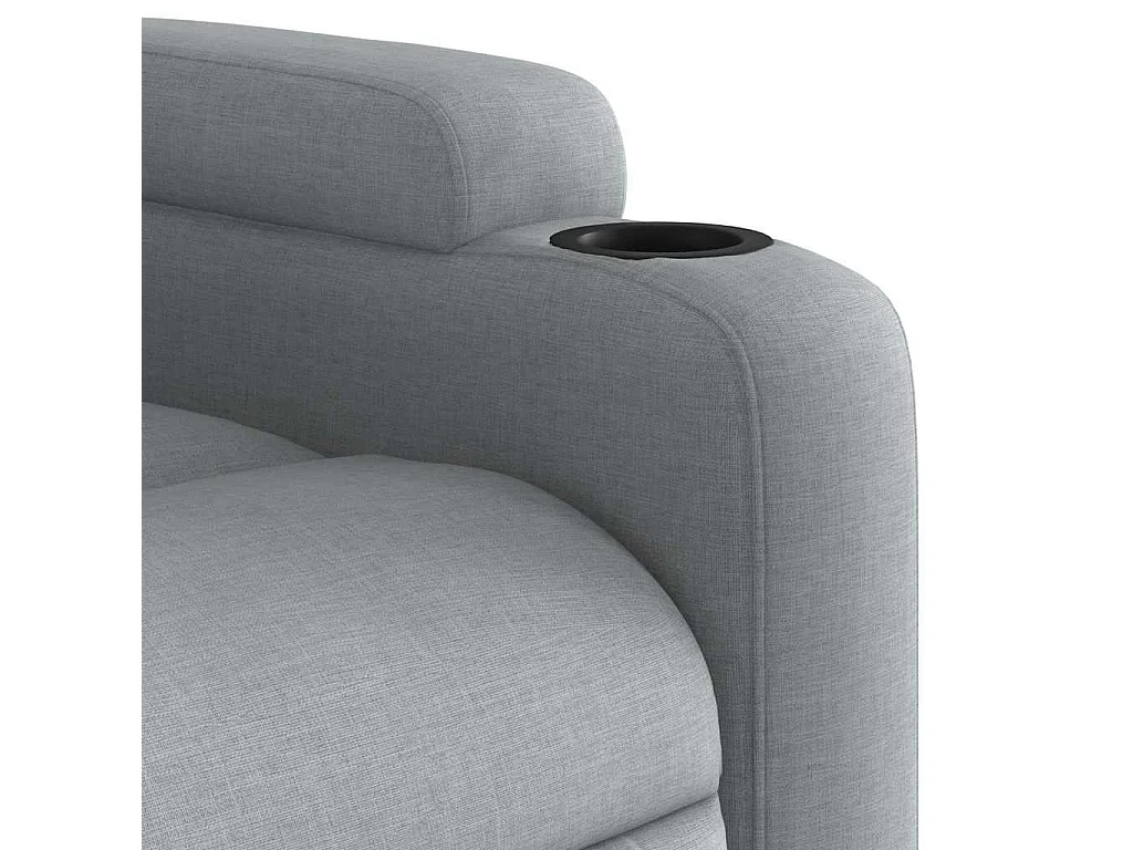 Fauteuil de massage inclinable Gris clair Tissu