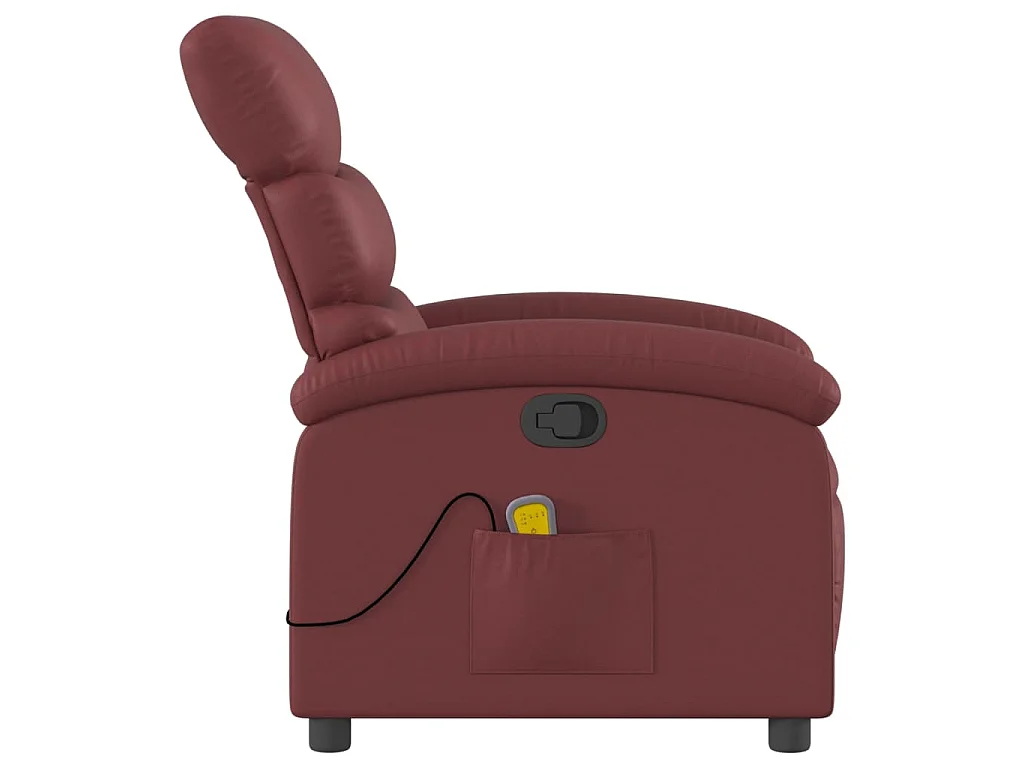 Fauteuil de massage inclinable Rouge bordeaux Similicuir