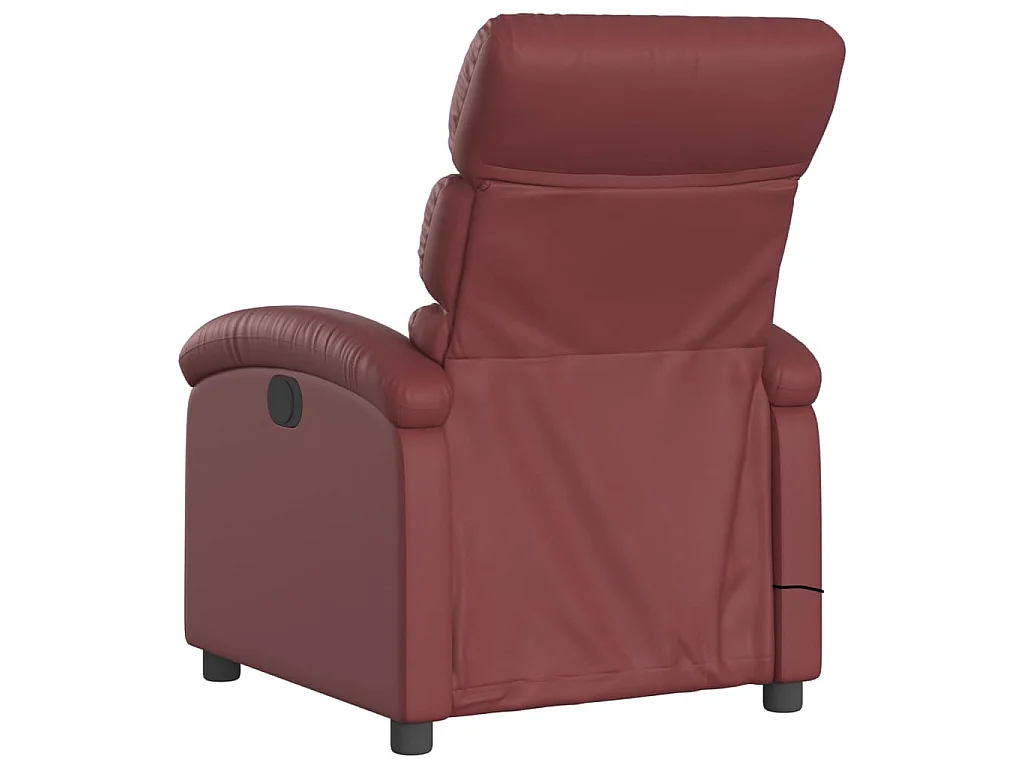 Fauteuil de massage inclinable Rouge bordeaux Similicuir