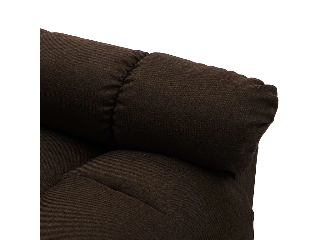 Poltrona de massagens elétrica tecido castanho-escuro