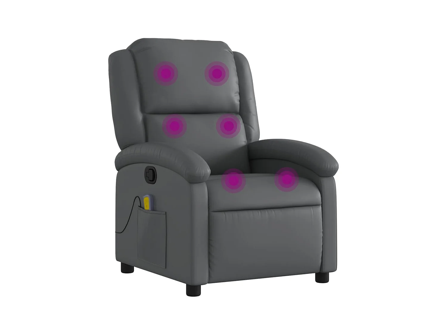 Massagesessel Grau Kunstleder