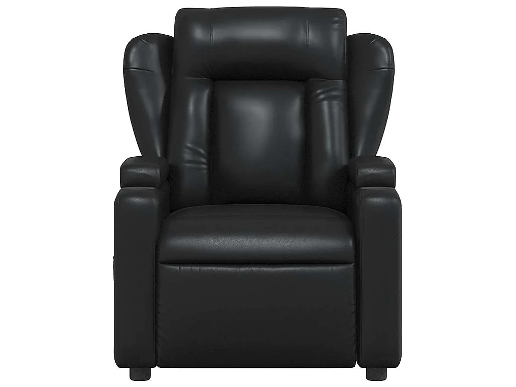 Poltrona Massaggiante Reclinabile Nera in Similpelle
