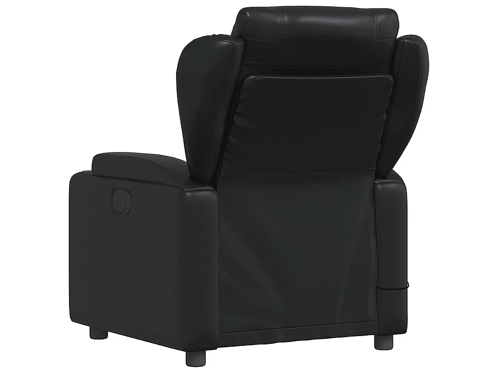 Poltrona Massaggiante Reclinabile Nera in Similpelle
