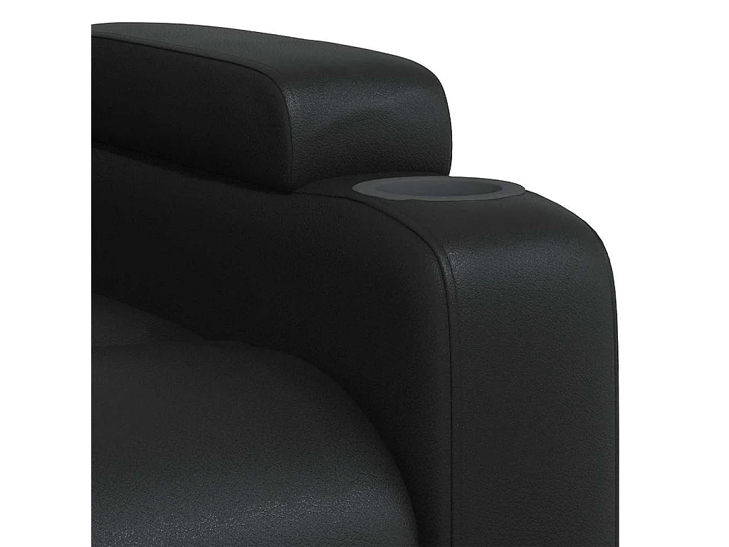 Fauteuil de massage inclinable Noir Similicuir