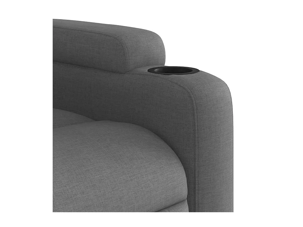 Sillón de masaje reclinable de tela gris oscuro