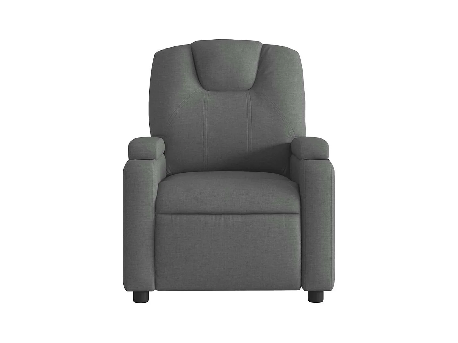 Fauteuil de massage inclinable Gris foncé Tissu