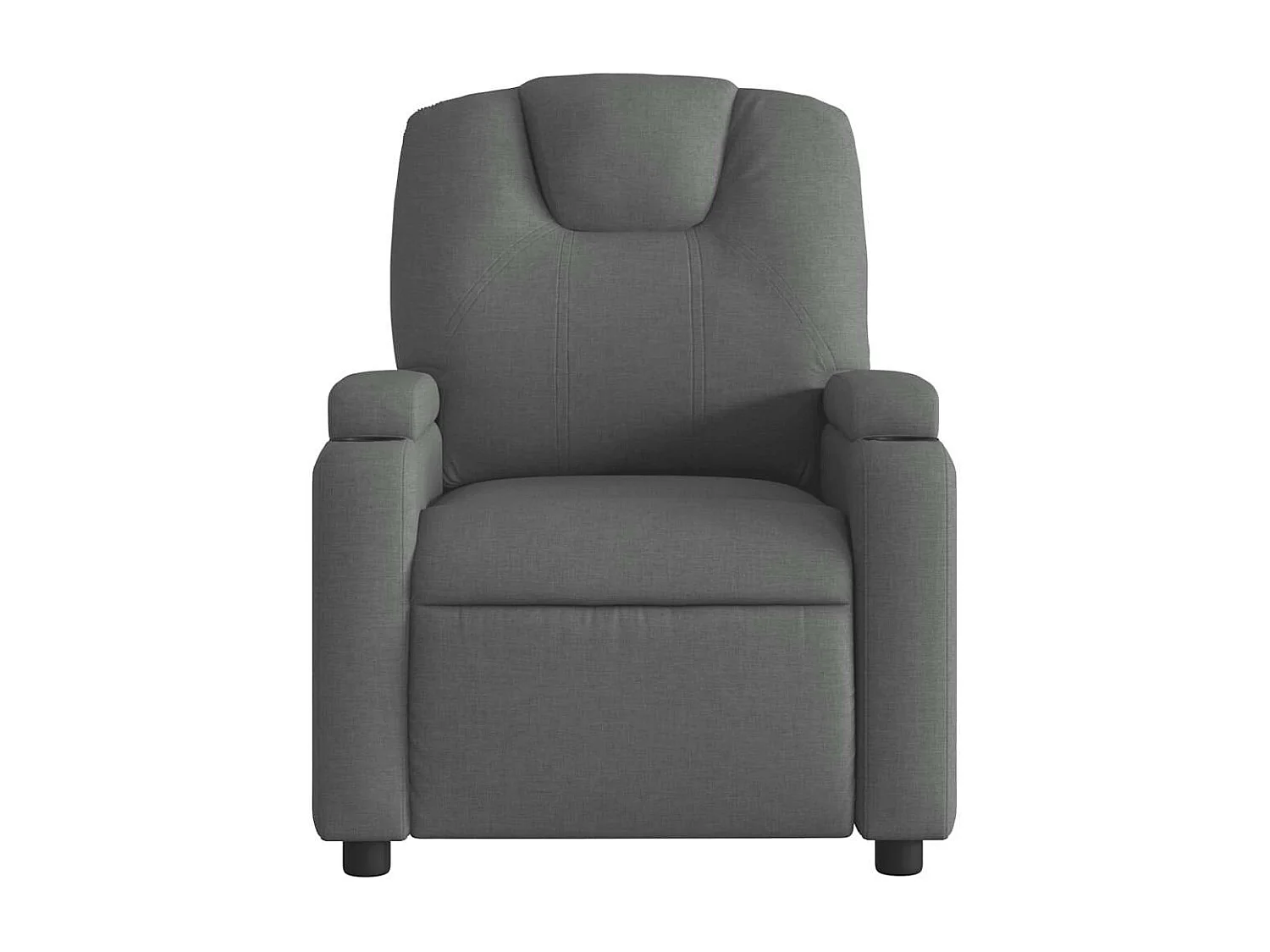 Fauteuil de massage inclinable Gris foncé Tissu