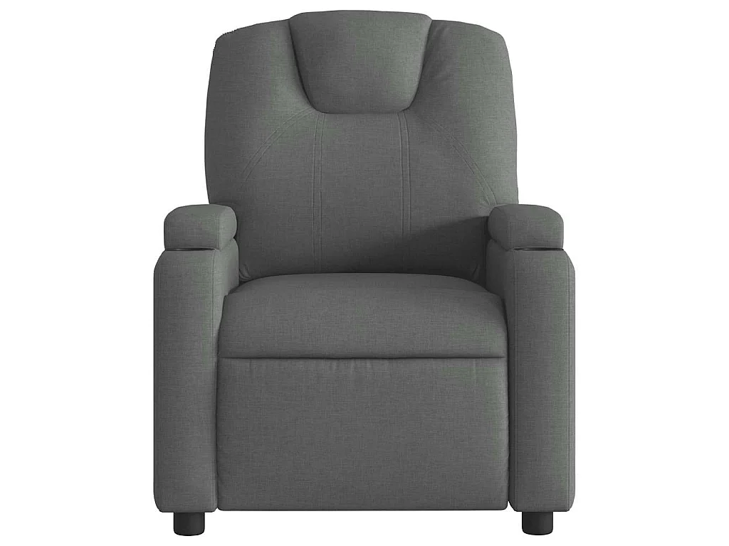 Fauteuil de massage inclinable Gris foncé Tissu
