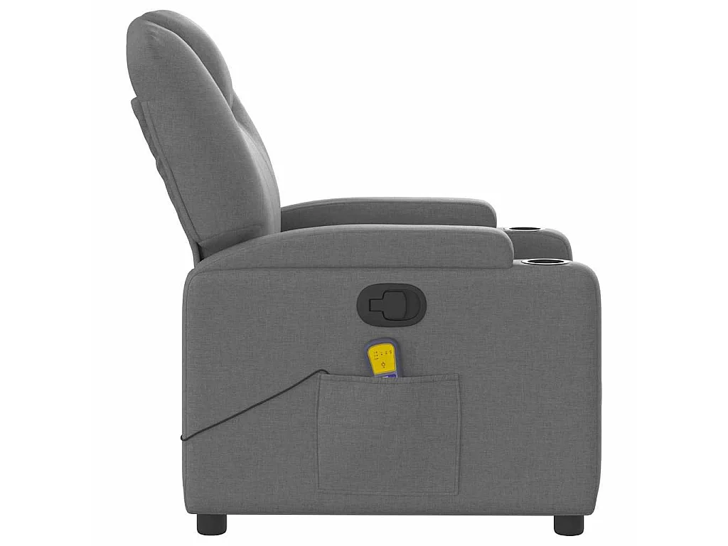 Fauteuil de massage inclinable Gris foncé Tissu