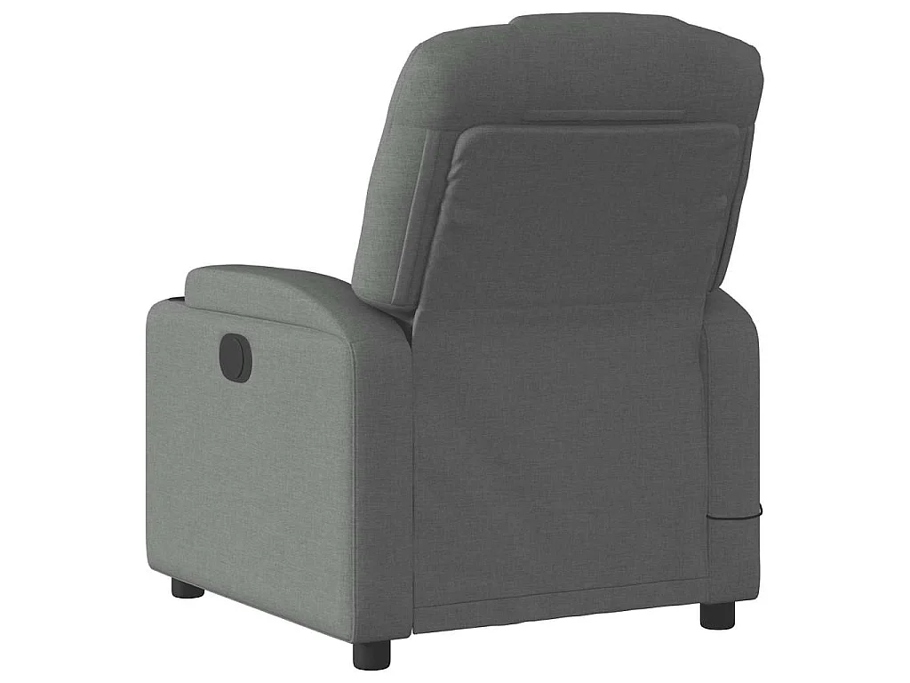 Fauteuil de massage inclinable Gris foncé Tissu