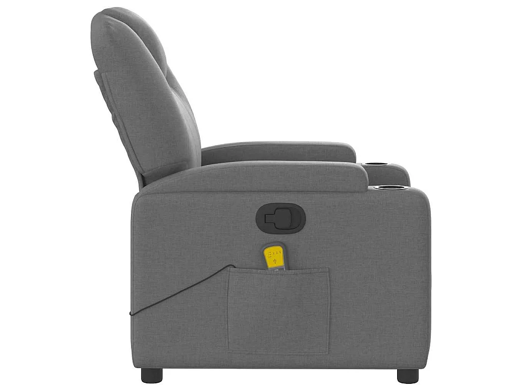 Massagesessel Dunkelgrau Stoff