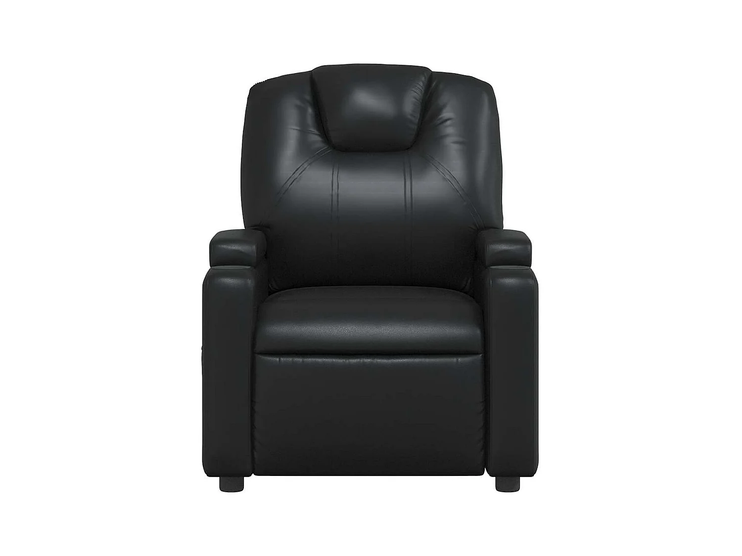 Fauteuil de massage inclinable Noir Similicuir