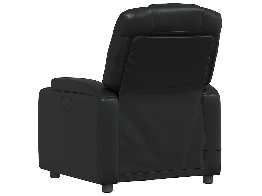 Fauteuil de massage inclinable Noir Similicuir