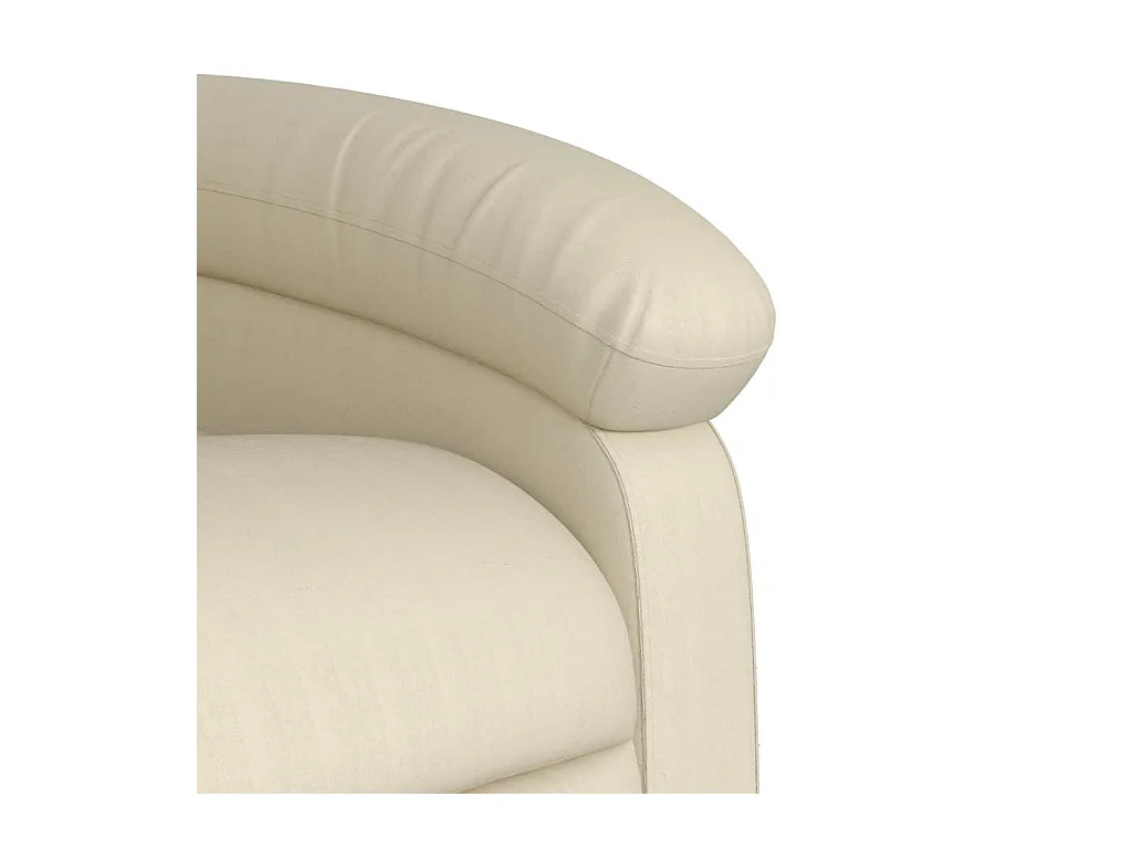 Fauteuil inclinable de massage Crème Similicuir