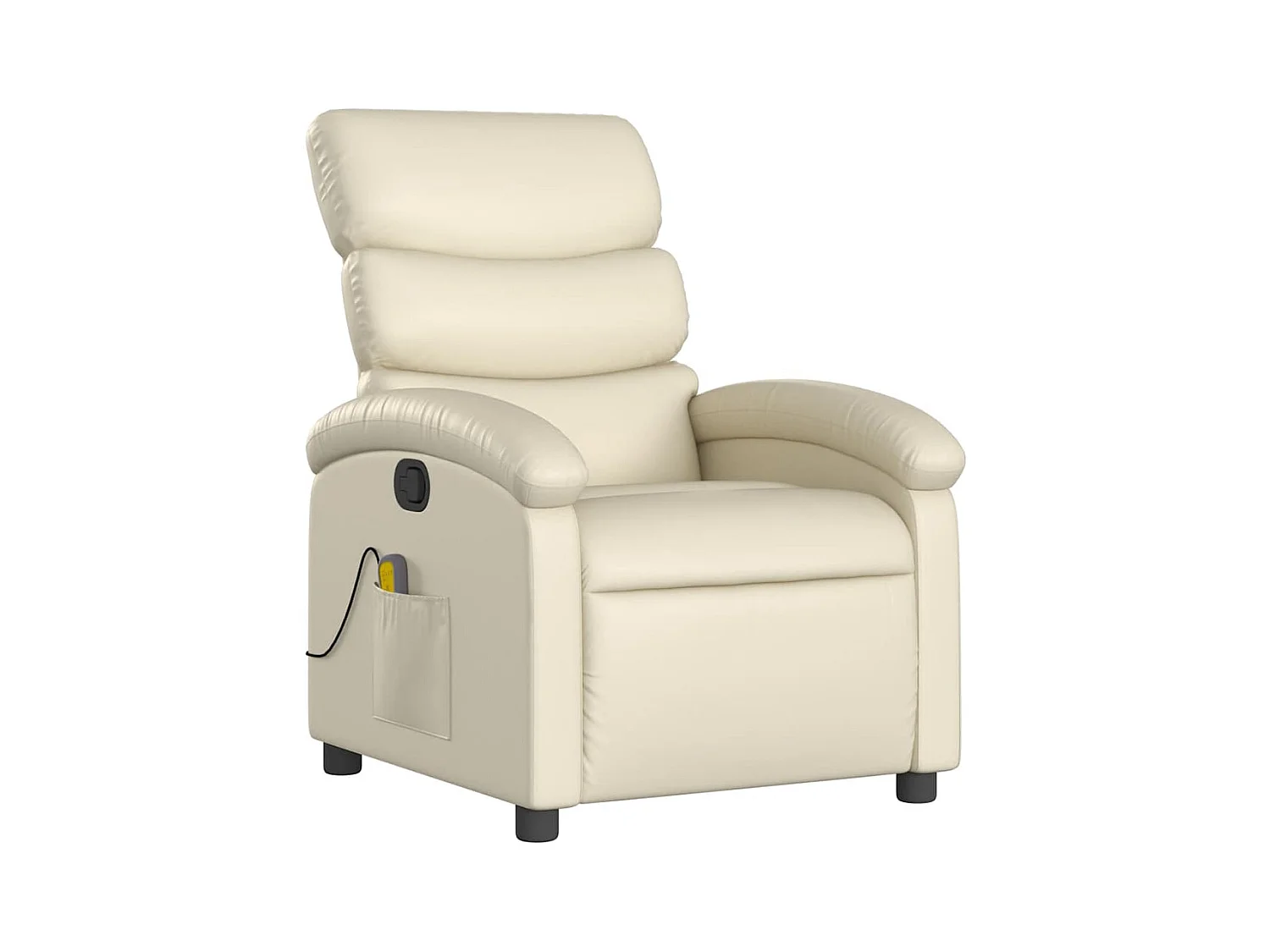 Fauteuil inclinable de massage Crème Similicuir