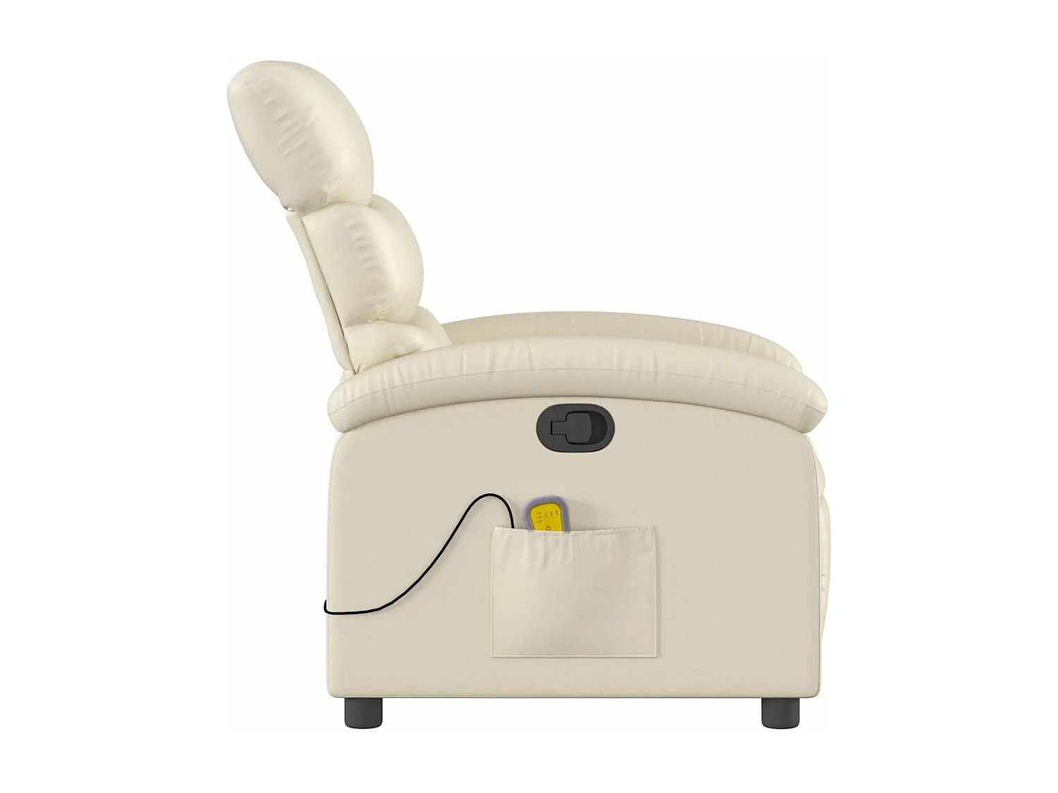 Fauteuil inclinable de massage Crème Similicuir