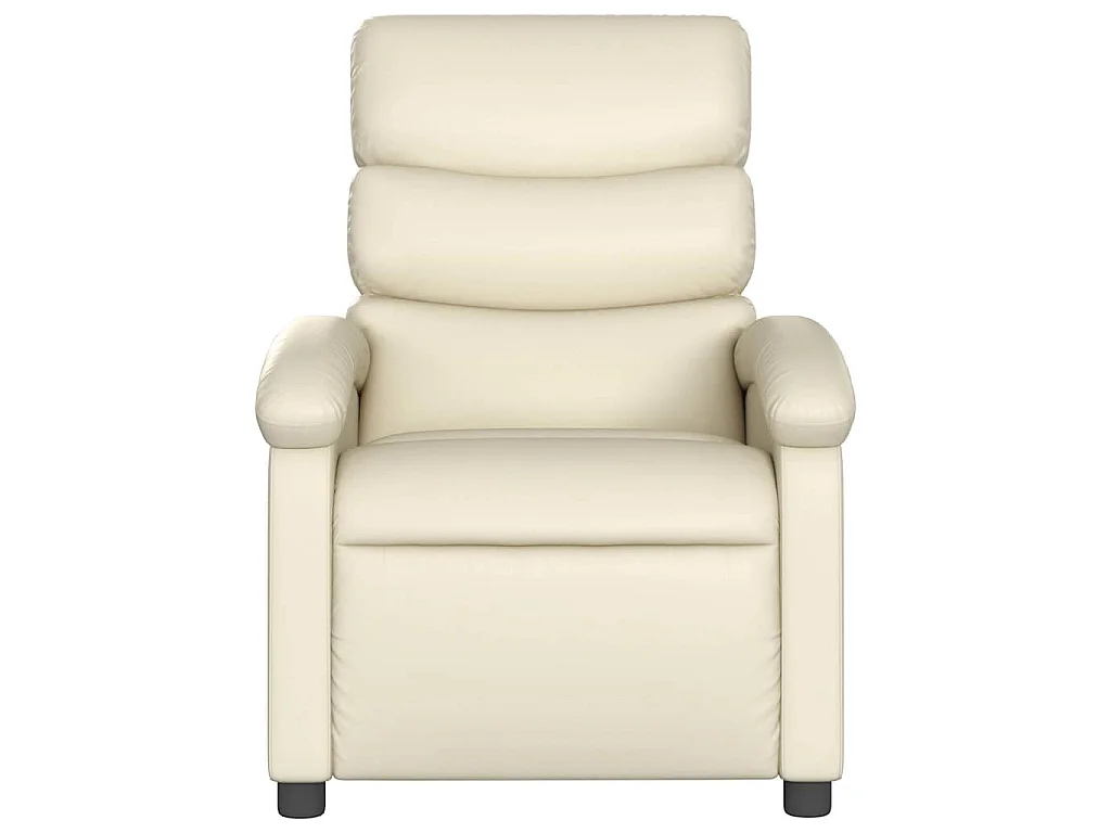 Fauteuil inclinable de massage Crème Similicuir