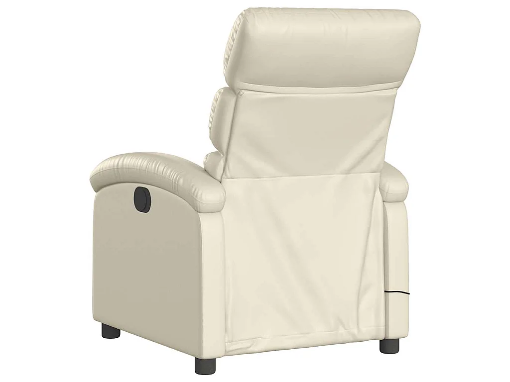 Fauteuil inclinable de massage Crème Similicuir