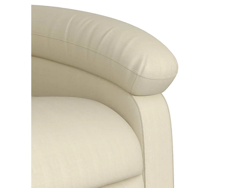 Fauteuil inclinable de massage Crème Similicuir