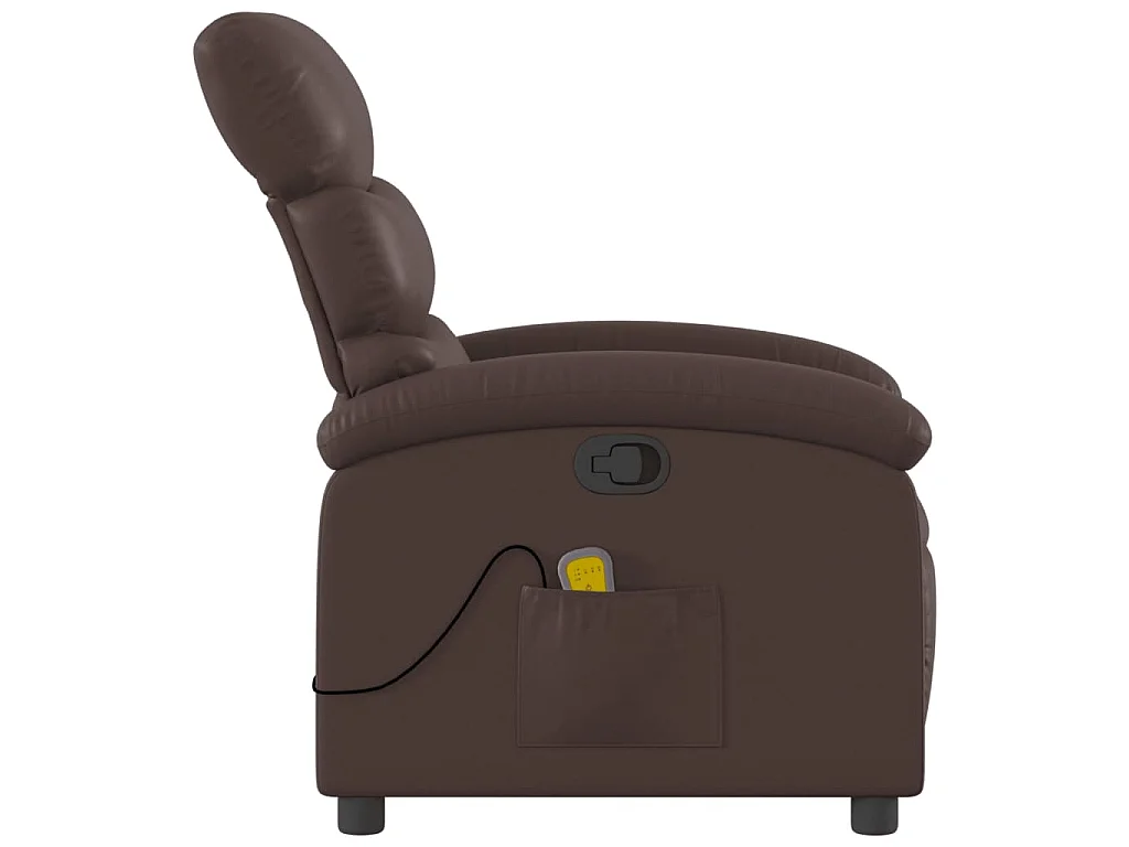 Fauteuil de massage inclinable Marron Similicuir