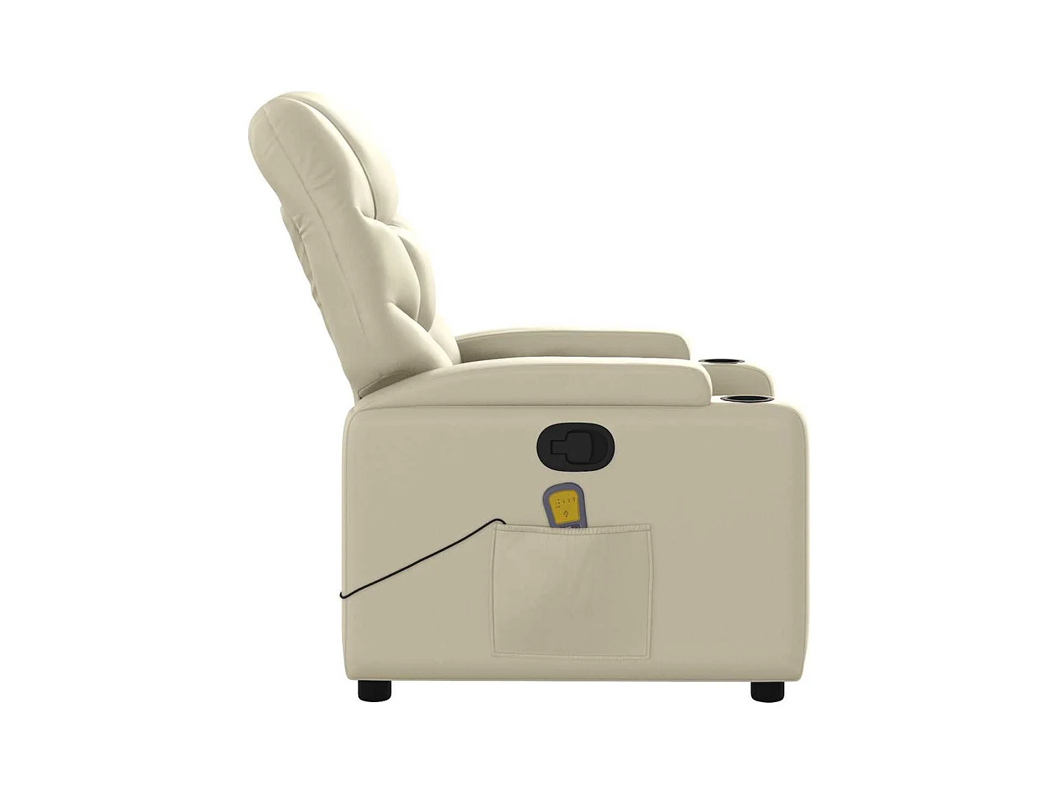 Massagesessel Creme Kunstleder