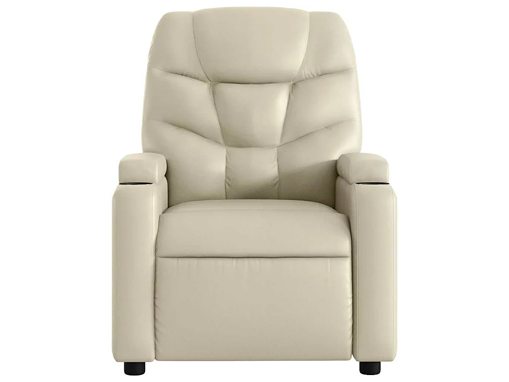 Fauteuil inclinable de massage Crème Similicuir