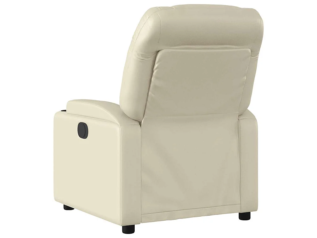 Fauteuil inclinable de massage Crème Similicuir