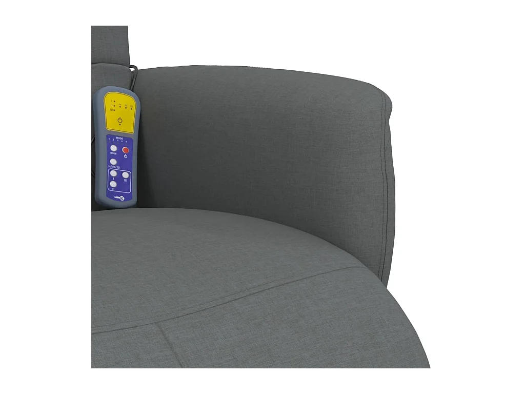 Fauteuil inclinable de massage et repose-pieds gris foncé tissu