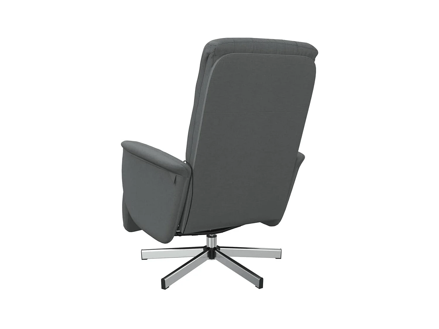 Fauteuil inclinable de massage et repose-pieds gris foncé tissu