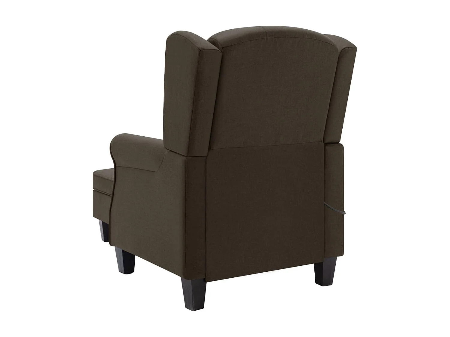 Fauteuil de massage avec repose-pied Marron Tissu