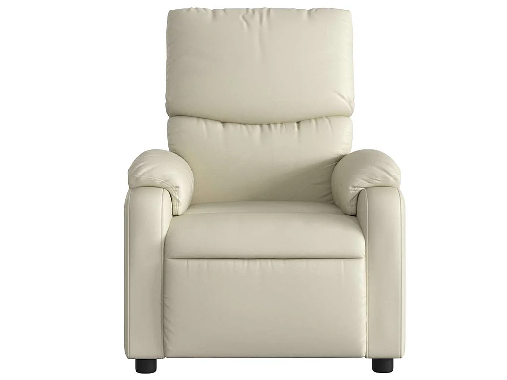 Fauteuil inclinable de massage Crème Similicuir