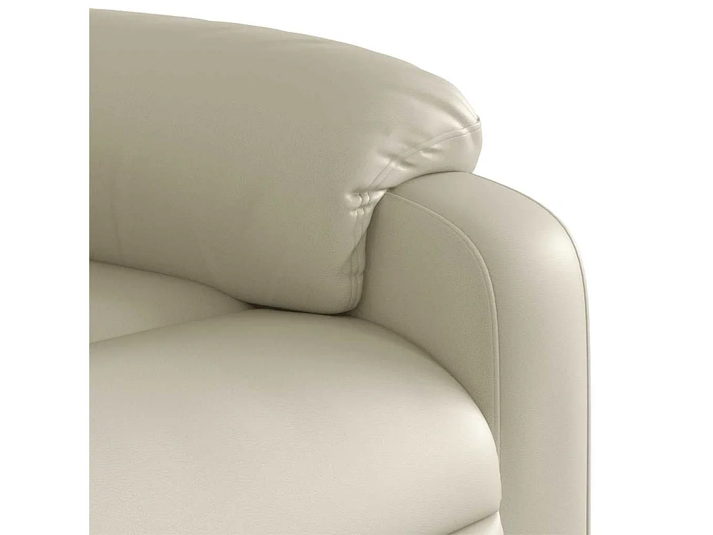 Fauteuil inclinable de massage Crème Similicuir