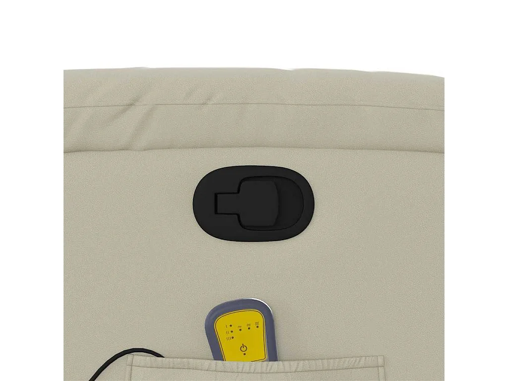 Fauteuil inclinable de massage Crème Similicuir