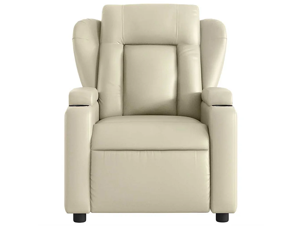 Fauteuil inclinable de massage Crème Similicuir