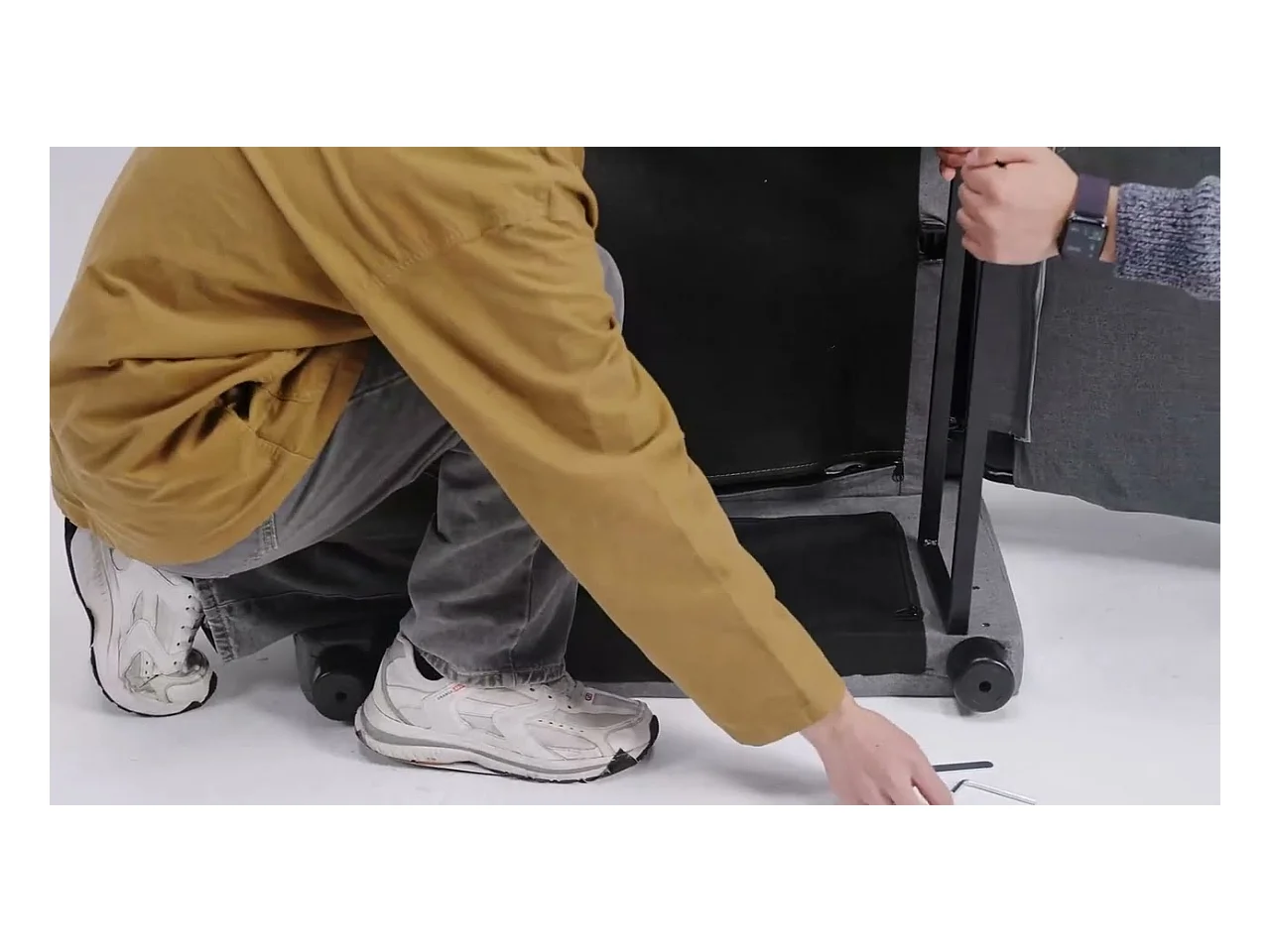 Fauteuil de massage inclinable Crème Tissu