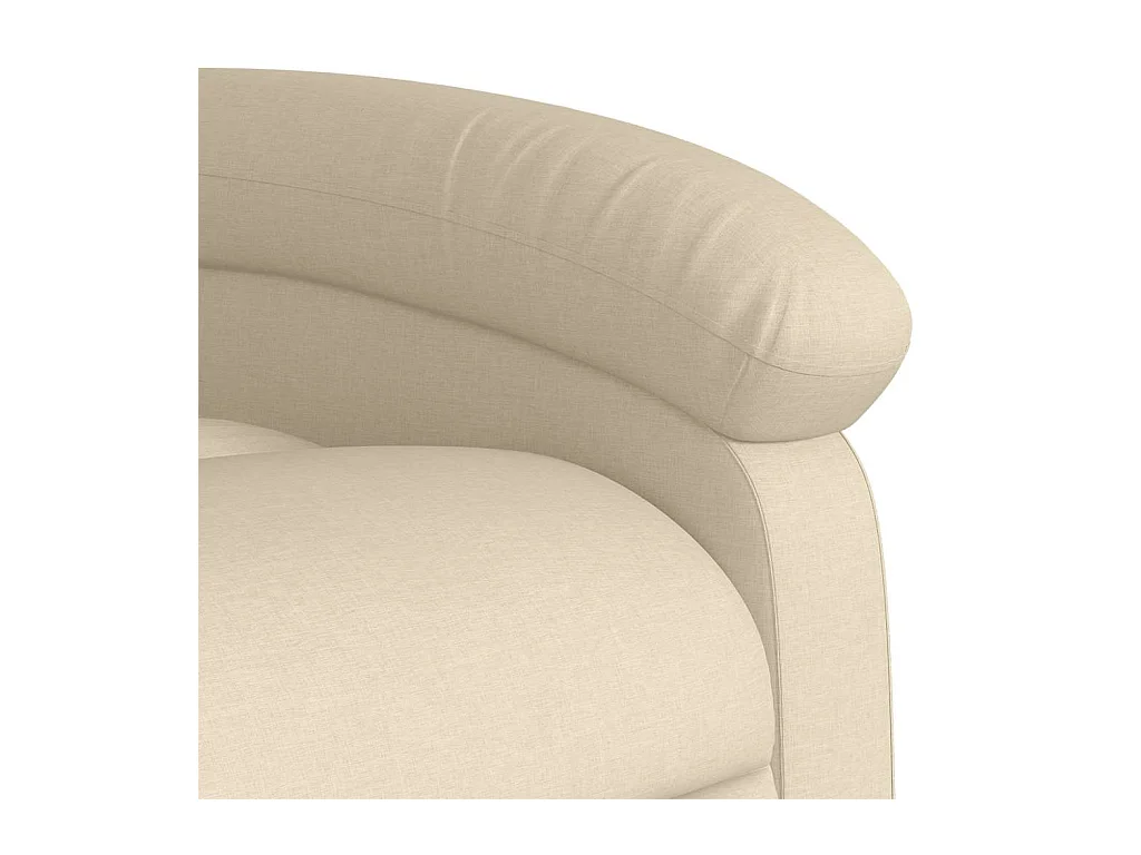 Poltrona Massaggiante Reclinabile Crema in Tessuto