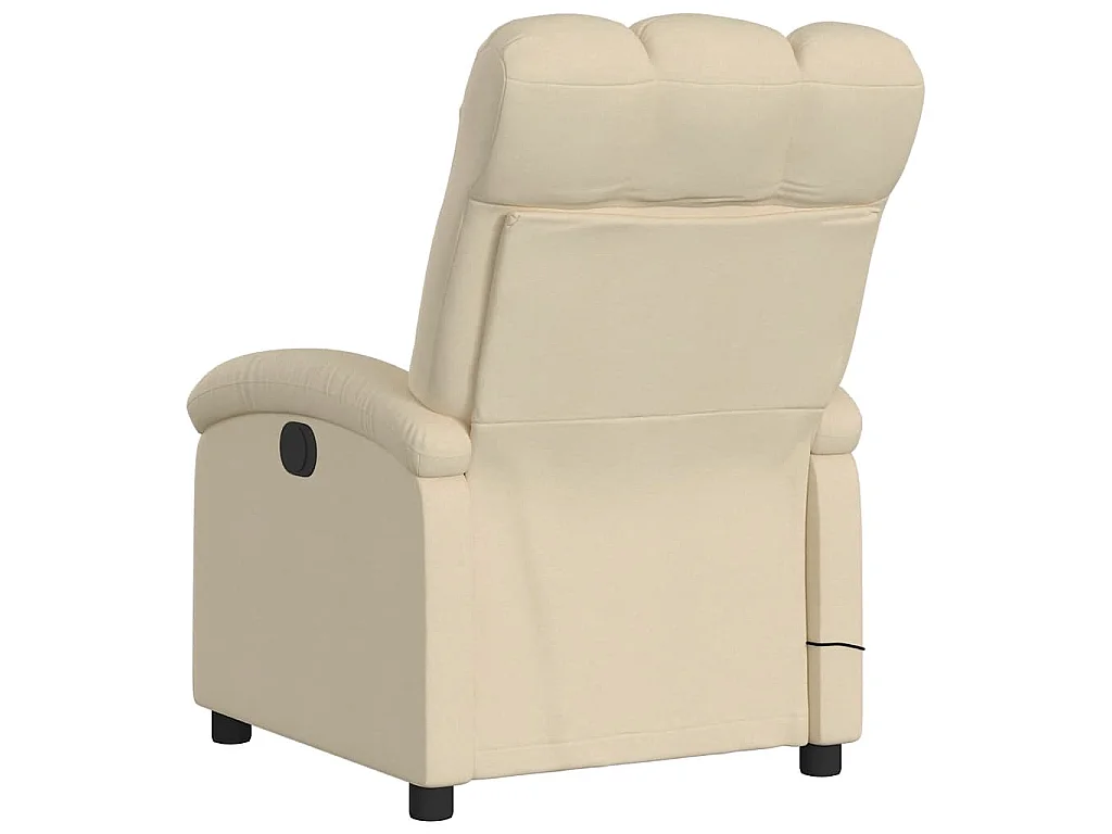 Fauteuil de massage inclinable Crème Tissu