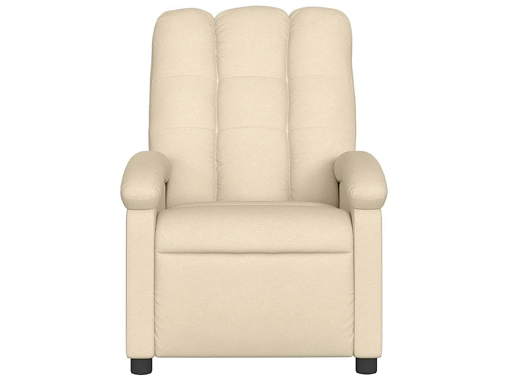 Fauteuil de massage inclinable Crème Tissu
