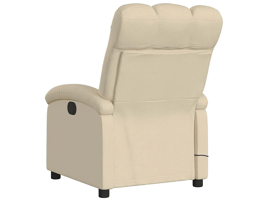 Fauteuil de massage inclinable Crème Tissu